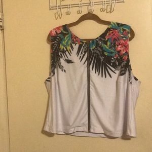 Front zip white blouses